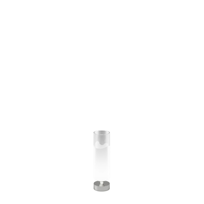 Lio Table Lamp 40 Crystal White - E26 Ul, 9" H x 3" W x 3" D, Satin Nickel