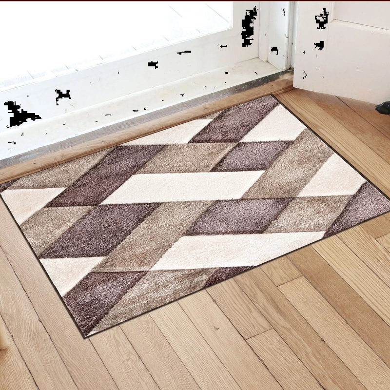 Christean Non-Slip Indoor Doormat, Beige, 60cm W x 110cm L