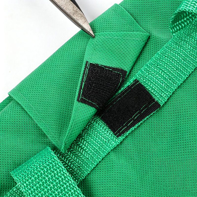 Sac de magasinage léger et durable en tissu tissé vert