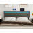Bertwald Upholstered Headboard With 2 Usb Ports & Led Lights - Adjustable Height-362921913-363448454