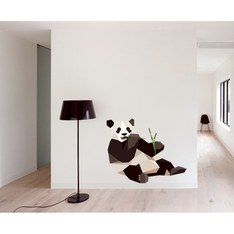 Adhésif décoratif panda Polygonal, H 33 po x l 39 po