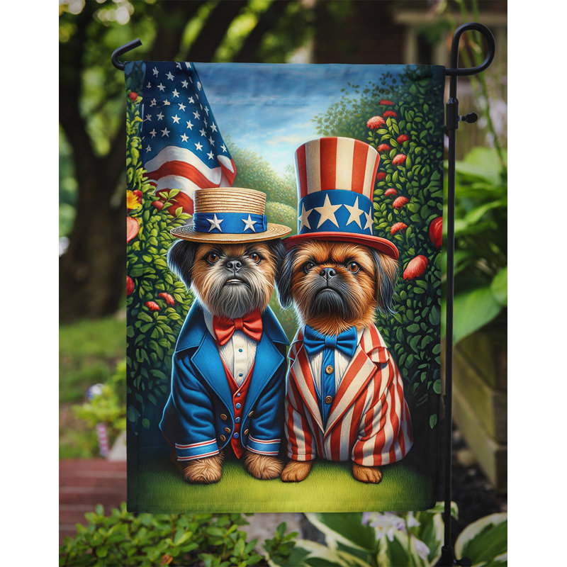 Drapeau All American Garden, Bleu / rouge Griffon bruxellois
