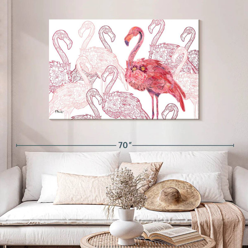 Flamant rose Brampt, H 32 po x l 48 po
