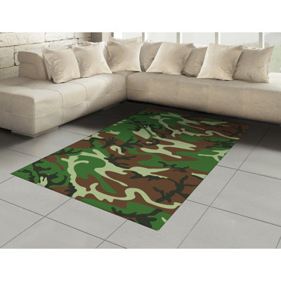Gillsville Camouflage Hand Woven Area Rug