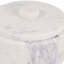 Boîte de rangement ronde décorative en marbre avec couvercle et bouton pour coiffeuse - Boîte à souvenirs moderne pour la décoration intérieure - 15 cm, blanc et ivoire