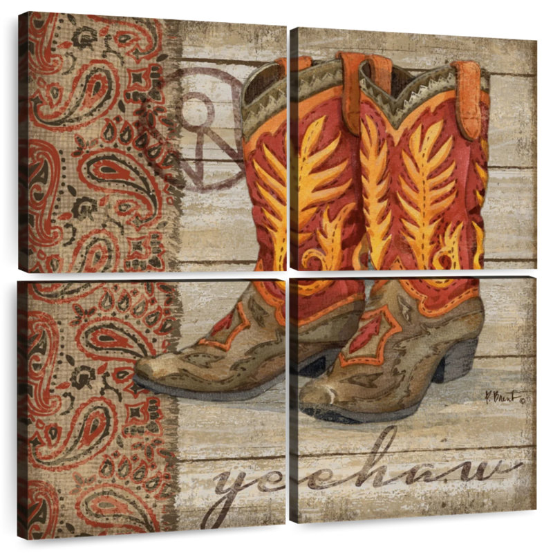 Lelar Wild West Boots I, 57" H x 57" W