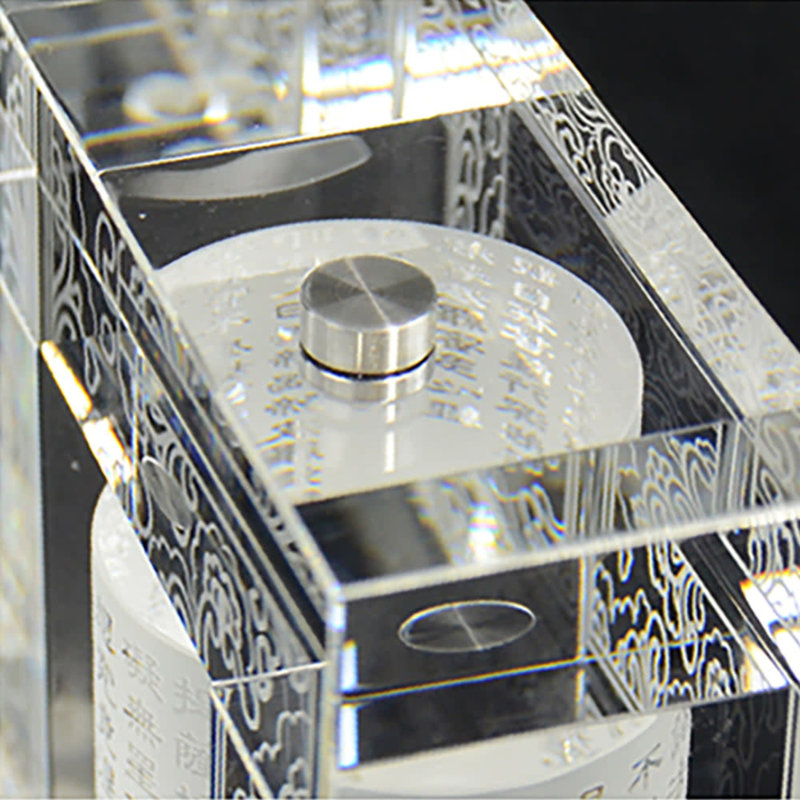 LIULI Crystal Art Crystal Prayer Wheel Sculpture