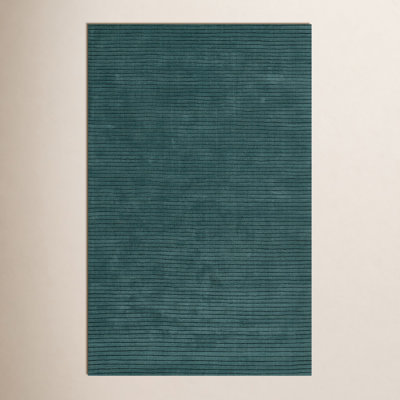 Guiness Blue Hand-Loomed Wool Rug