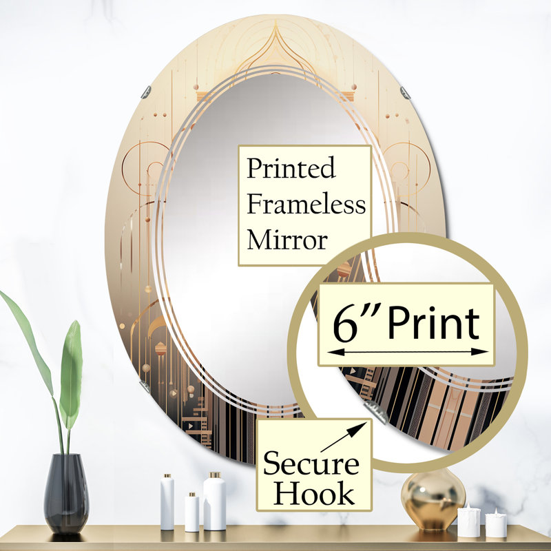 Drumagrove - Miroir mural moderne ovale, 36 po x 24 po