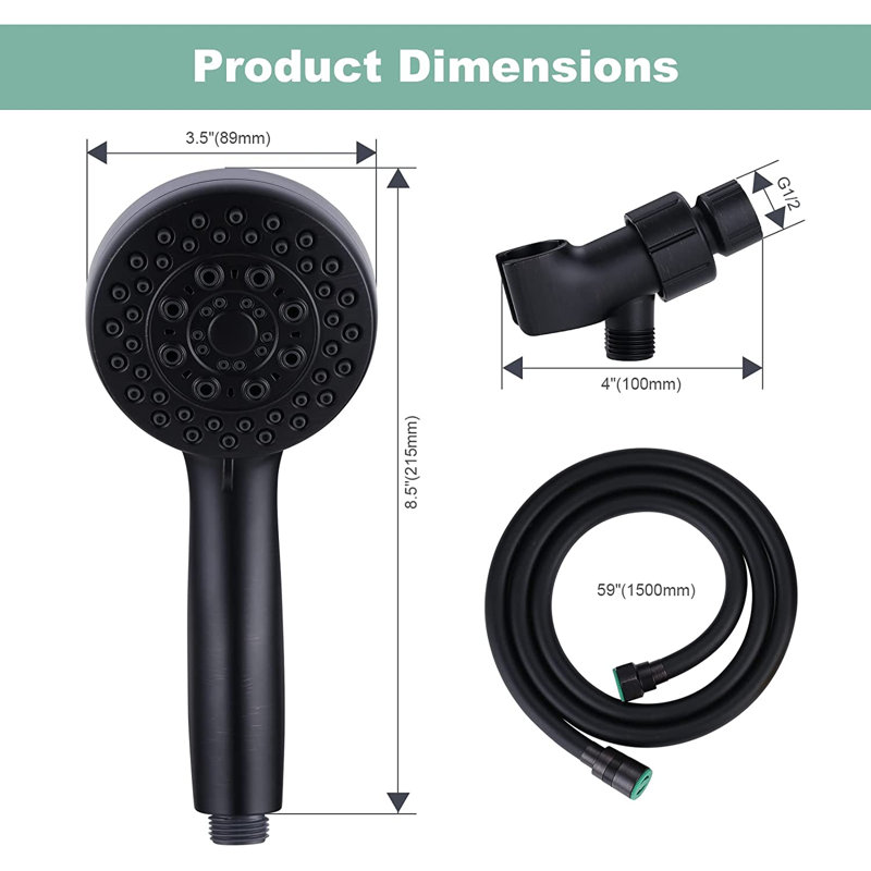 Pomme de douche multifonctionnelle, Bronze huilé