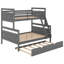 Lit simple superposé au dessus d'un lit double avec gigogne pour enfants-1568030763