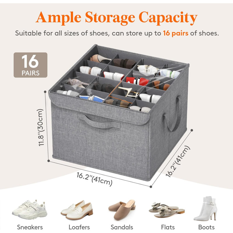 16 Pair Shoe Storage Box