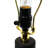 Sculptural Table Lamp with Linen Shade