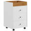 Armoire de bureau à 3 tiroirs - blanc, plateau amovible, offre suffisamment de rangement pour les fournitures sur roulettes et se range sous le bureau, organisant l'espace de travail