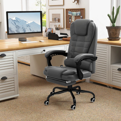 Fauteuil de bureau vibrant à 7 points avec dossier inclinable Vinsetto