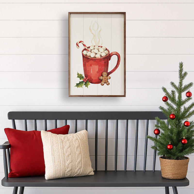 Noël chocolat chaud, H 36 po x l 24 po
