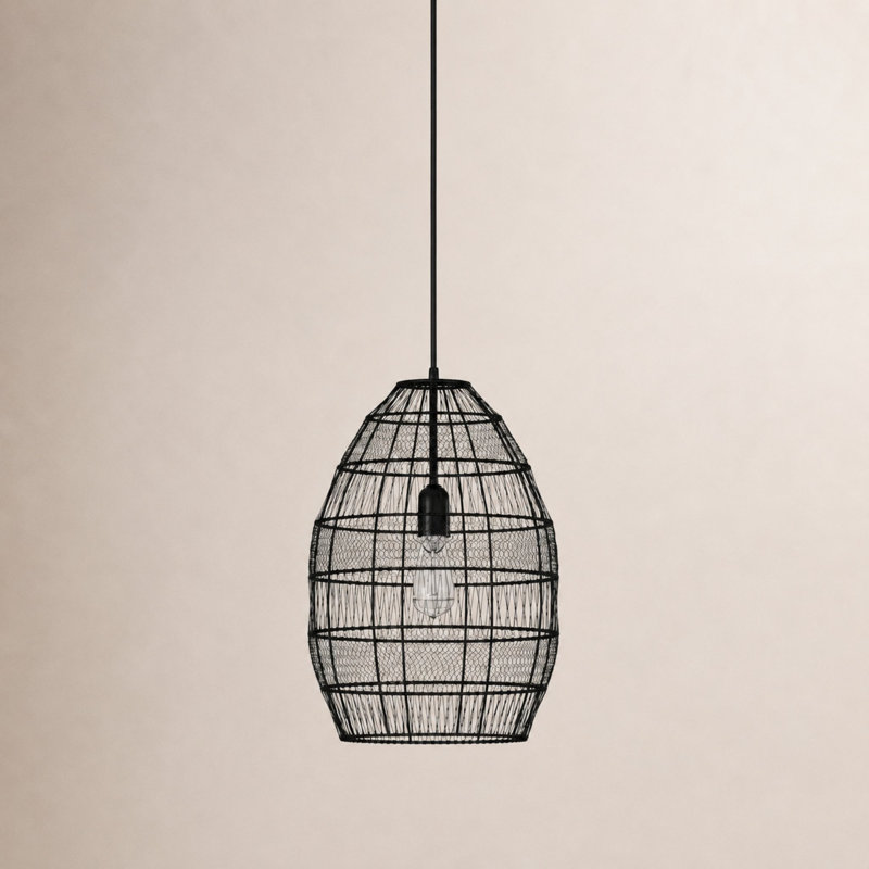 Neddie 1 - Light Single Pendant, Black