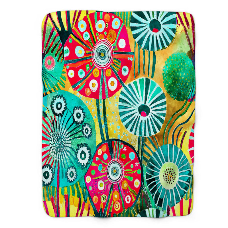 Jeté Groovy Dandelion Groove, L 50 po x L 60 po