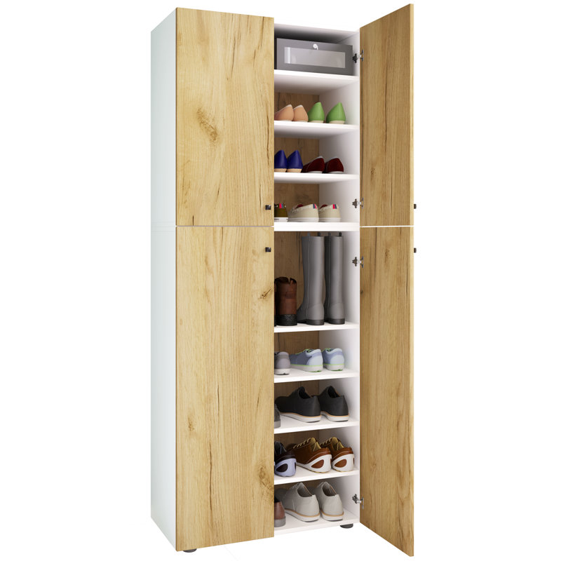 Bertrad Manufactured Wood Wardrobe, White