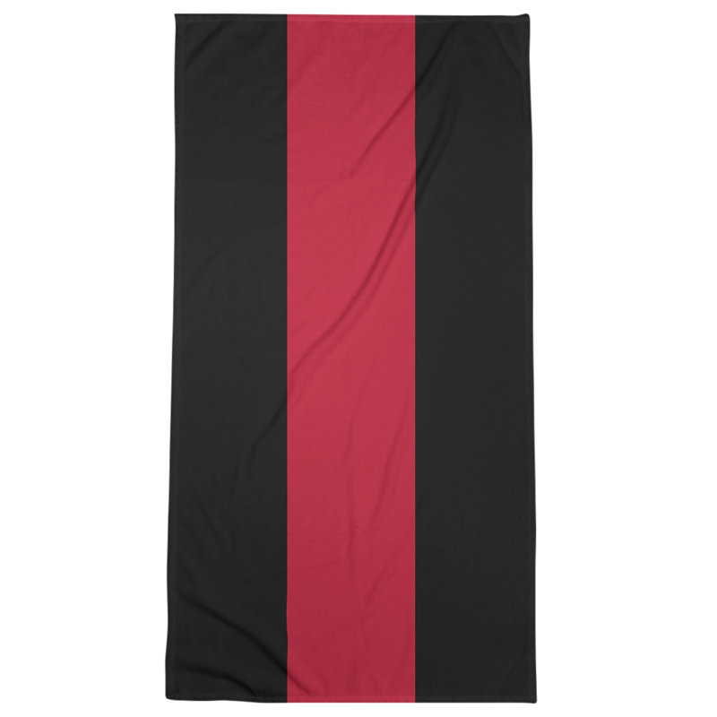 Microfiber Bath Towel, Atlanta Throwback Football Black/Dark Red