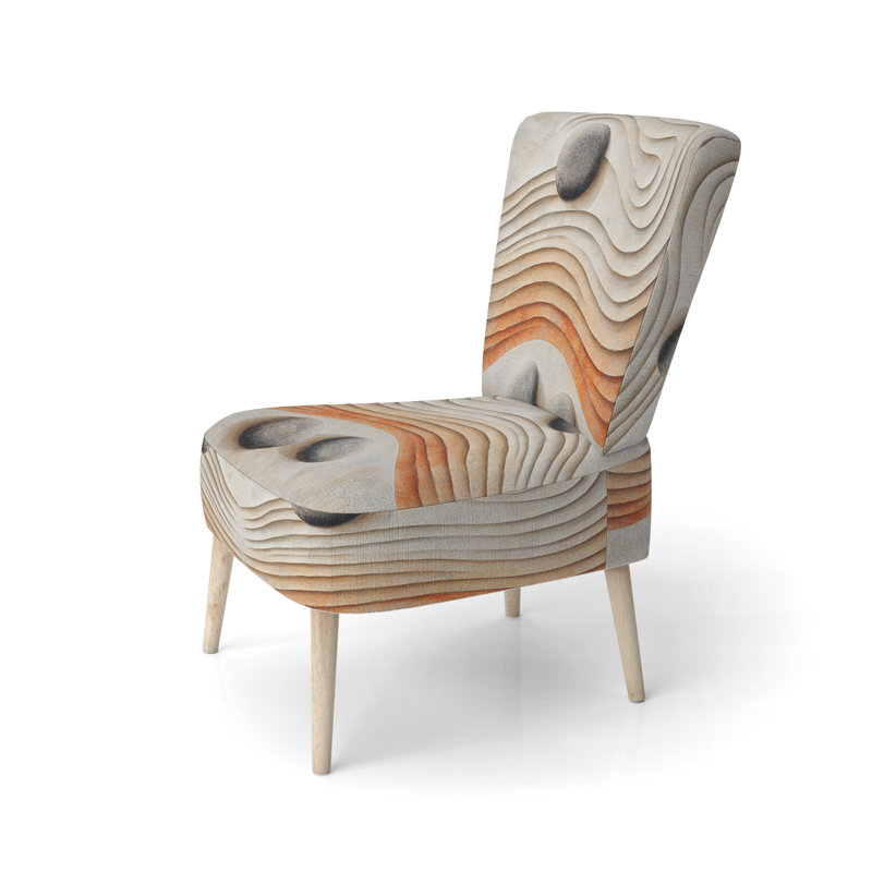 Chaise rembourrée Meditation - Chaise d'appoint Zen Garden, Side Chair Armless