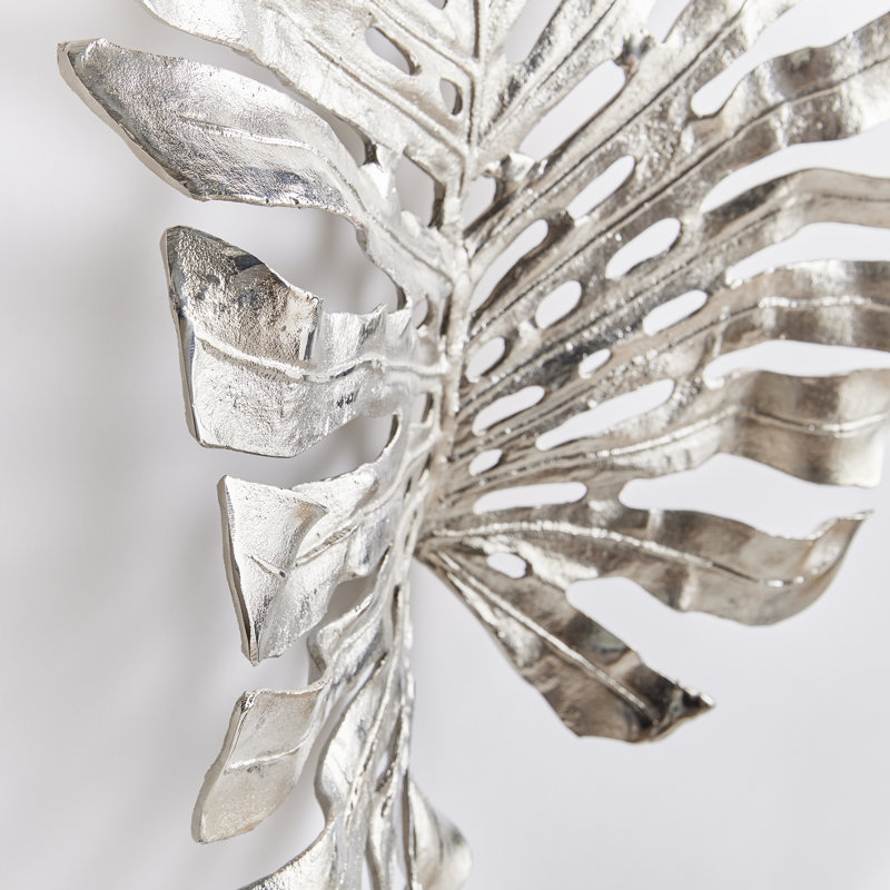 Cast Aluminum Wall Decor, 33" H x 27" W x 10" D, Silver