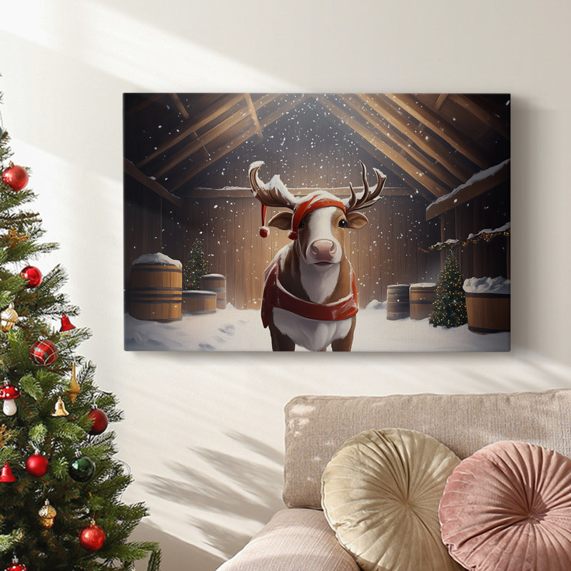 Art des Fêtes de Noël - Toile tendue avec châssis - Série 3-CIV, H 12 po x l 18 po