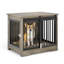 Mobilier de cage pour chien, chenil en bois pour chien 32 po avec double porte de grange, table de bout robuste pour cage d'intérieur pour petits chiens de taille moyenne