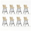 Chaise d'appoint blanche à dossier solide (ensemble de 8)-892372977-892372979-892372980