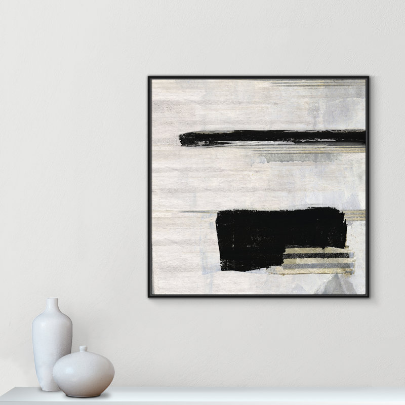 «La Bande II» par Sally Swatland, Cadre flottant noir, H 41,5 po x l 41,5 po