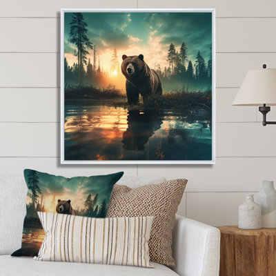 Double Exposure Bear Lensflare II - Bear Canvas Wall Decor