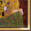 «The Kiss Full View Metallic Embellished» par Gustav Klimt - impression sur toile tendue-30700745-30700746