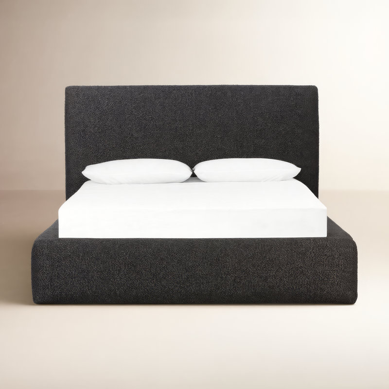 Azar Upholstered Platform Bed, Queen, Lisbon Charcoal