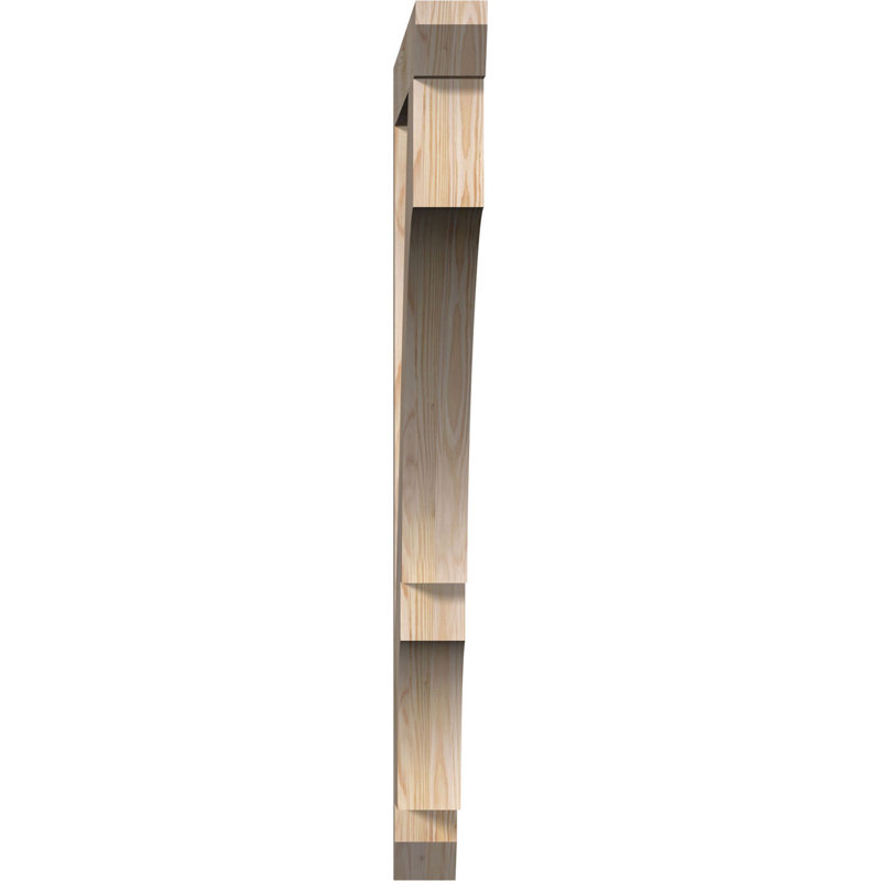 H 6 po x l 40 po x Support en bois / corbeau, H 46 po x l 3,5 po x P 46 po, Douglas, Lisse
