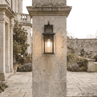 Hampshire Black Outdoor Wall Lantern