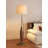 Chinese Vintage-Style Hardware, Solid Wood & Fabric Floor Lamp