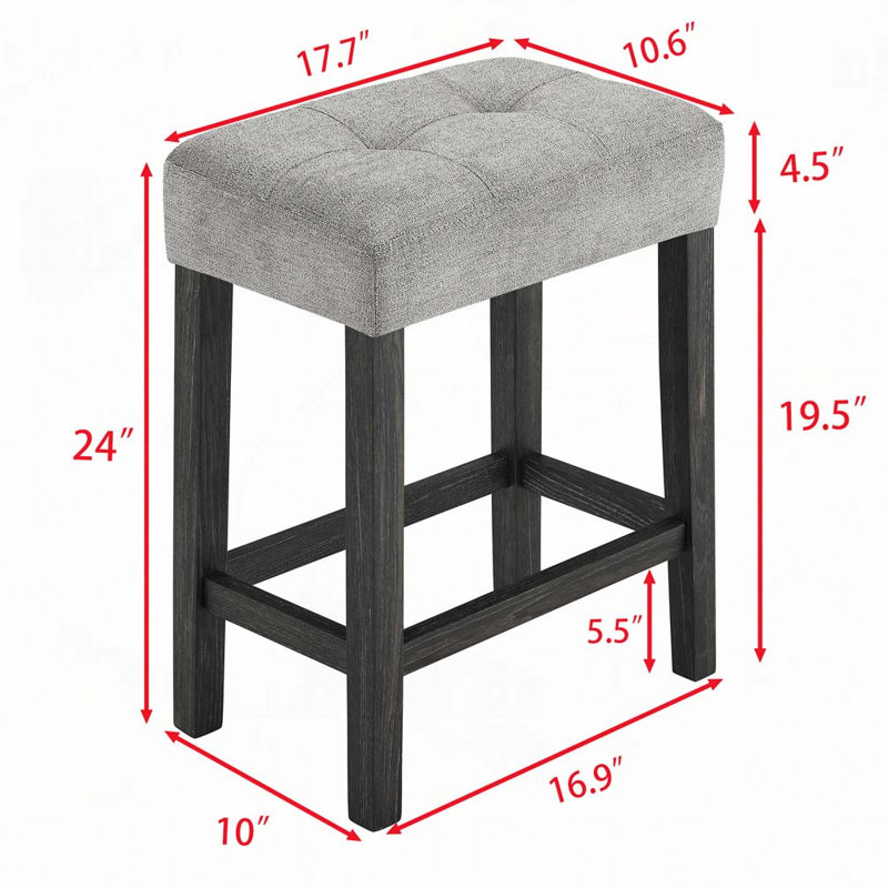Bar Table Set with Power Outlet, Bar Table and Chairs Set, Black