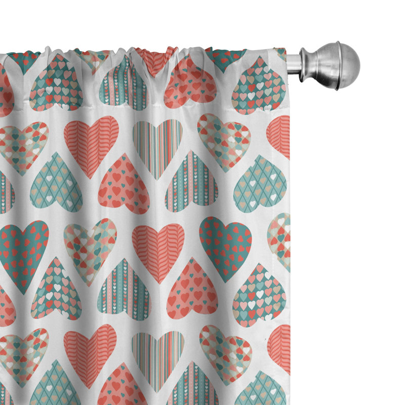 Semi-Sheer Rod Pocket Curtain Panels, 28" x 63"
