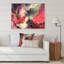 Rouge et noir, art abstrait fluide de luxe IV - peinture sur toile-67323298-67323299