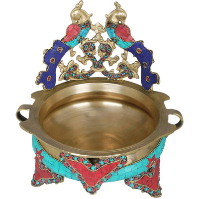 Bol décoratif en métal doré