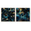 Haringe - Ensemble de 2 collages carrés abstraits-101846380-101846379