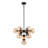 Stines 10-Light Black Chandelier with Glass Shades-29485575-29485576