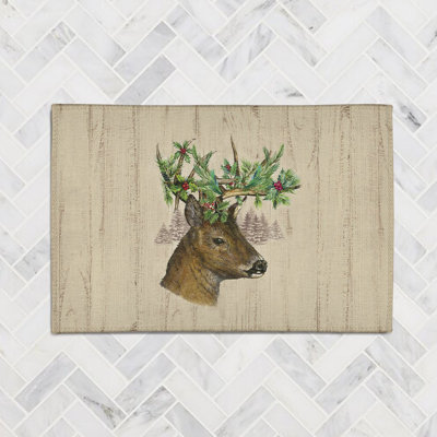 Tapis en chenille Holiday Deer