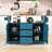 Kitchen Cart with Dual Drop Leaf, Rolling Design, Power Outlet and Ample Storage on 5 Wheels-142987503