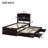 Twin Xl Storage Bed With Handy Features, Led Headboard & Charging, Dark Brown Storage, Charging Headboard, 2 Drawers, Trundle, Build-1268337222