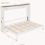 Grand lit escamotable mural avec ports USB, blanc