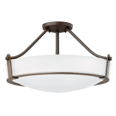 Beachcrest Home Lebeau Glass Semi Flush Mount | Wayfair