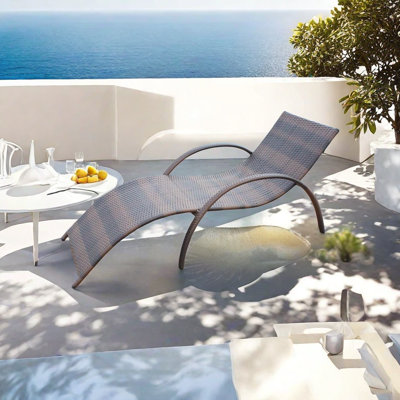 Zadi Outdoor Wicker Chaise Lounge