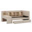 Lit de jour simple tapissier avec tiroirs, tablettes, armoires rabattables et table d'appoint-113546606