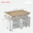 Fluted Kitchen Island With Drop Leaf, Power Outlet, Towel Rack, Spice Rack And Open Compartment-1673766758
